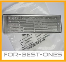 NEU orig. Porsche 911 924 928 Typenschild Fahrgestellnummer Identschild ID plate