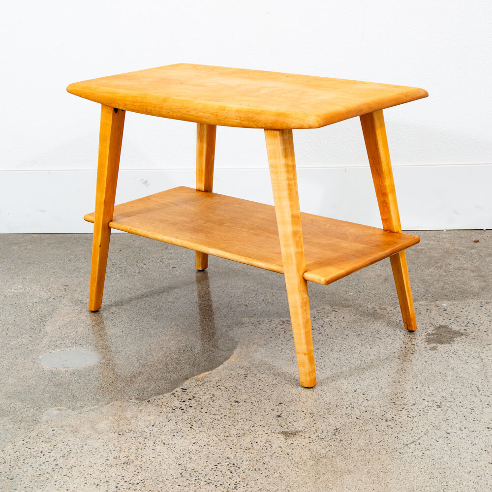 Mid Century Modern Coffee Table Heywood Wakefield Blonde Wood Birch