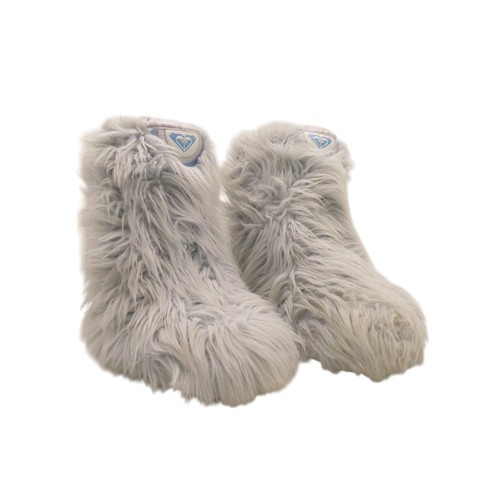 QUICKSILVER FAUX FUR YETI RAVE BOOTS EU 39 SIZE 6 Y2K 90S 00S ROXY WHITEBLUE - Picture 5 of 17
