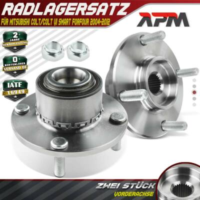 2x Radnabe Radlagersatz Vorderachse mit ABS-Sensor für Mitsubishi Colt 6 Smart
