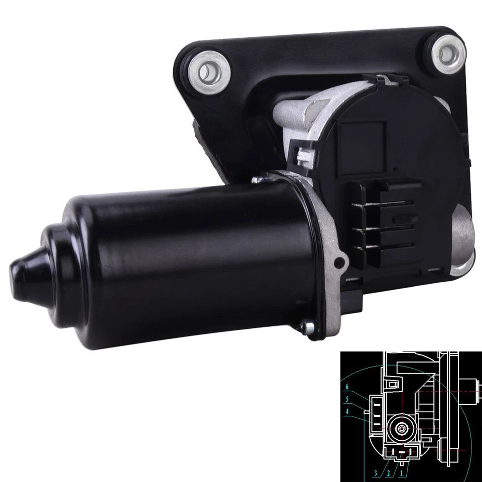 Motor limpiaparabrisas 6 pines para Ford F150 F250 F350 F450 Bronco Tempo Mercury Foto 3 de 4