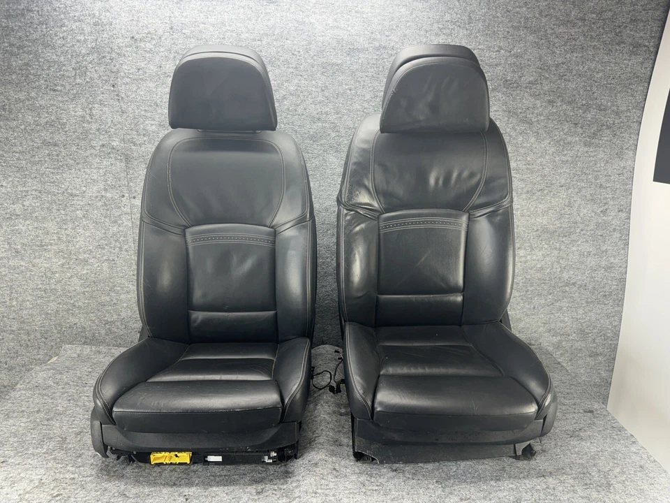 BMW 11-16 F10 Exclusivo Juego de asientos térmicos M-Sport de cuero napa negro OEM 74K Foto 2 de 4