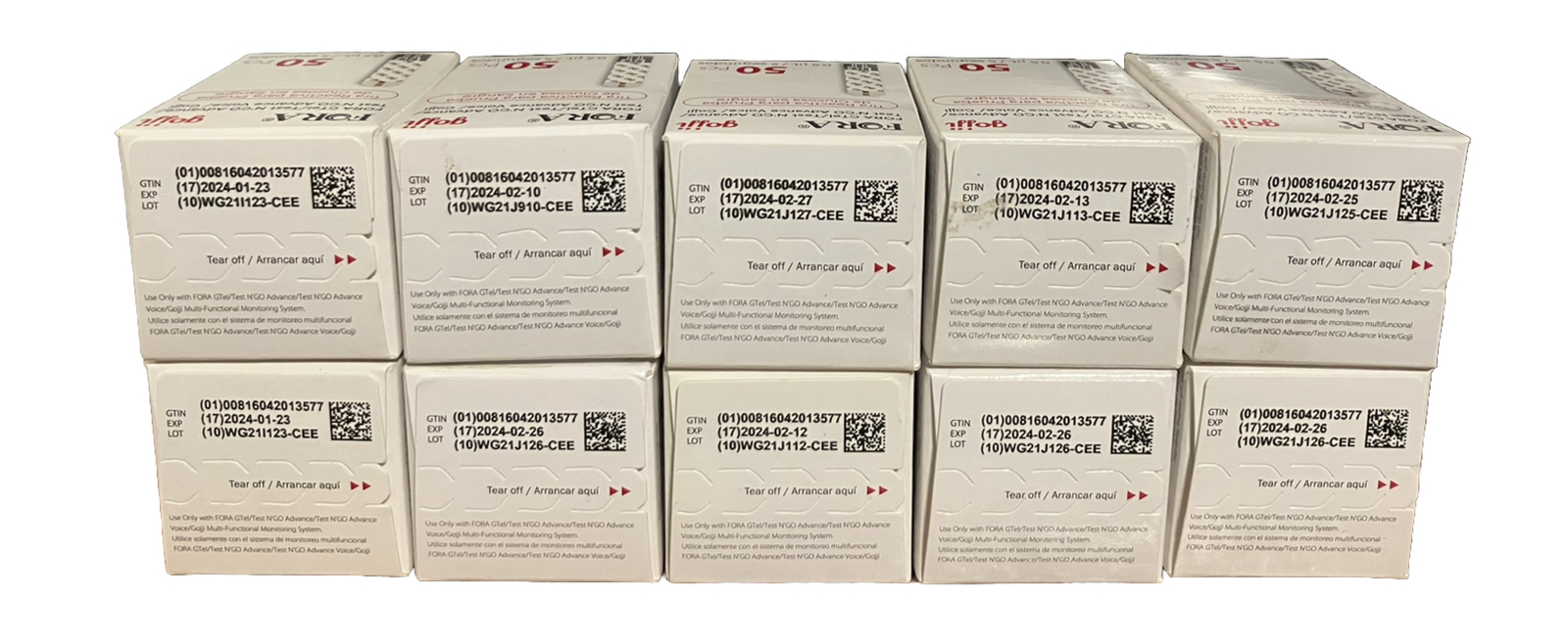 500 Fora GOJJI Blood Glucose Test StripsExp 2/2424.99Free Shipping