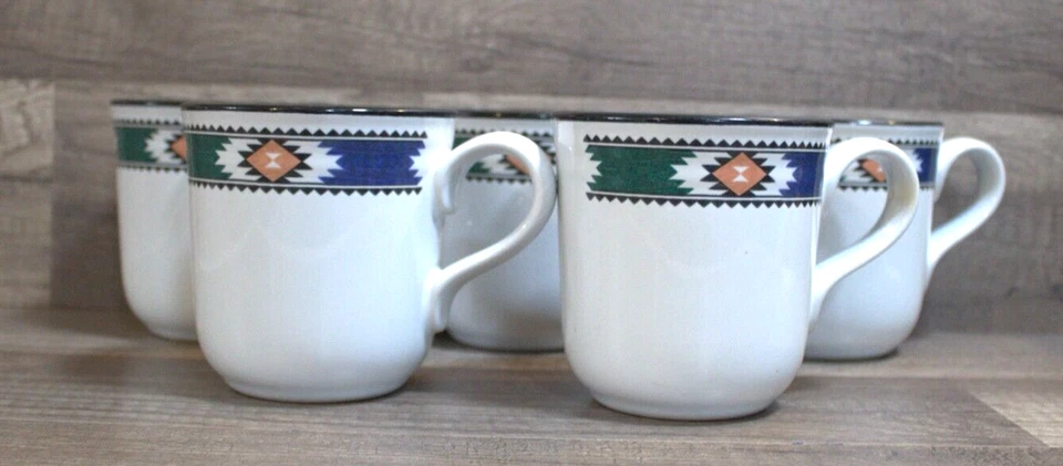 Lote 5-Tazas de café Noritake de gres de China blancas Adobe-Japón-Descontinuadas-#8458 Foto 2 de 4