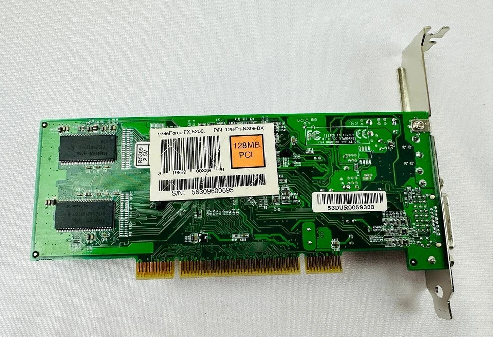 EVGA 128-P1-N309-BX GEFORCE FX5200 128MB 64-Bit DDR PCI Low Profile Video Card - Image 4 of 4