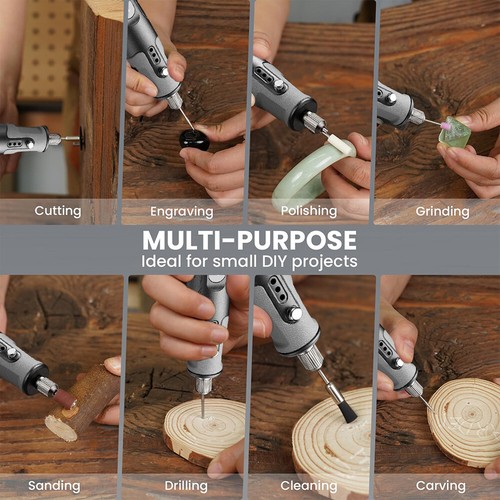 Cordless Rotary Multi Tool W/ Variable Speed & Accessory Set Dremel Compatible - Picture 6 of 15