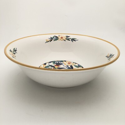 Paradiso Rimmed Vegetable Serving Bowl Tropical Flowers and Birds Japan 10 5/8