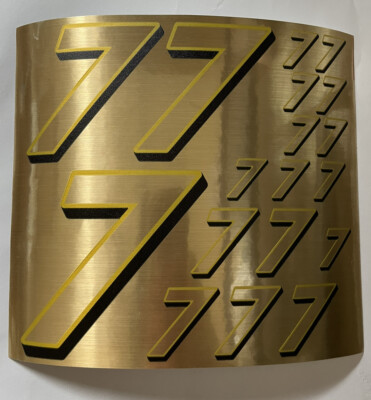 Discounted - Brushed Gold  With Black & Yellow   #7   R/c Box L