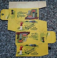 Crescent Creamery Ice Cream Pasteurized 1940s Winnipeg Golfing Dessert Box G