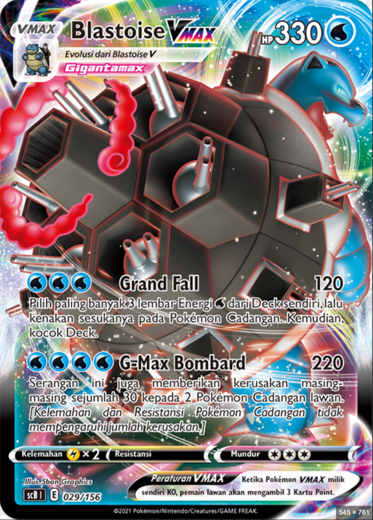 Blastoise VMax scB 029/156 Pokemon TCG Indonesia NM | eBay