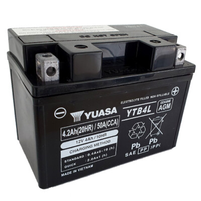 Batterie für Suzuki RG 80 Gamma NC11A 1988 YUASA YTB4L / YB4L-B AGM geschlossen