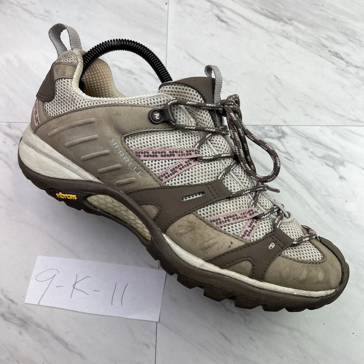 Merrell Womens Size 9 Siren Sport Elephant Pink Hiking Trail Vibram Shoes