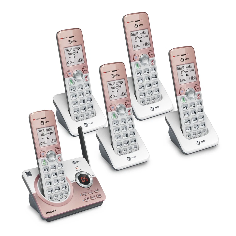 NUEVO AT&T 5 Auricular Teléfono Inalámbrico con Bluetooth Conexión a Celular Bloque de Llamadas Inteligentes Foto 3 de 3