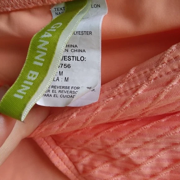 Купальник женский Gianni Bini 2 предмета оранжевый бикини верх большой низ средний - Изображение 2 из 4