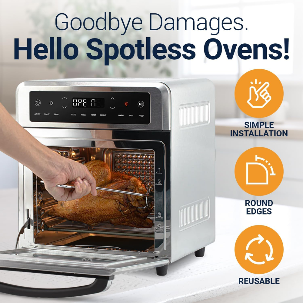 Non-Stick Reusable Air Fryer Oven Liners 4-Pack Heat Resistant