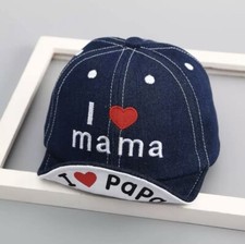 Toddler Kids Letter Embroidery Baseball Hat Cap adjustable Size:1-3Y-Blue