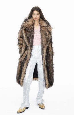 Rabanne H&M Feux Fur Fuzzy Coat Jacket Rare Collab Limited Luxury 