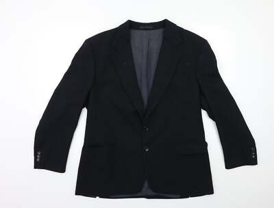 Etiquette Herren Anzugjacke schwarz Wollmischung Größe 40