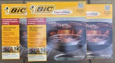 3 Count Bic FlameDisk Portable Outdoor Grilling Flame Disk Charcoal Alternative
