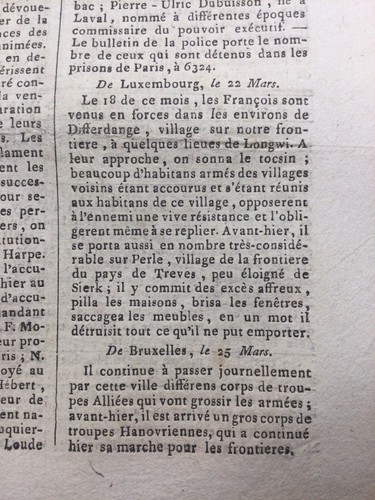 Gazzetta Di Liegi 1794 Descorches Russia E Turchia Lussemburgo Danton Mazuel - Foto 10 di 16