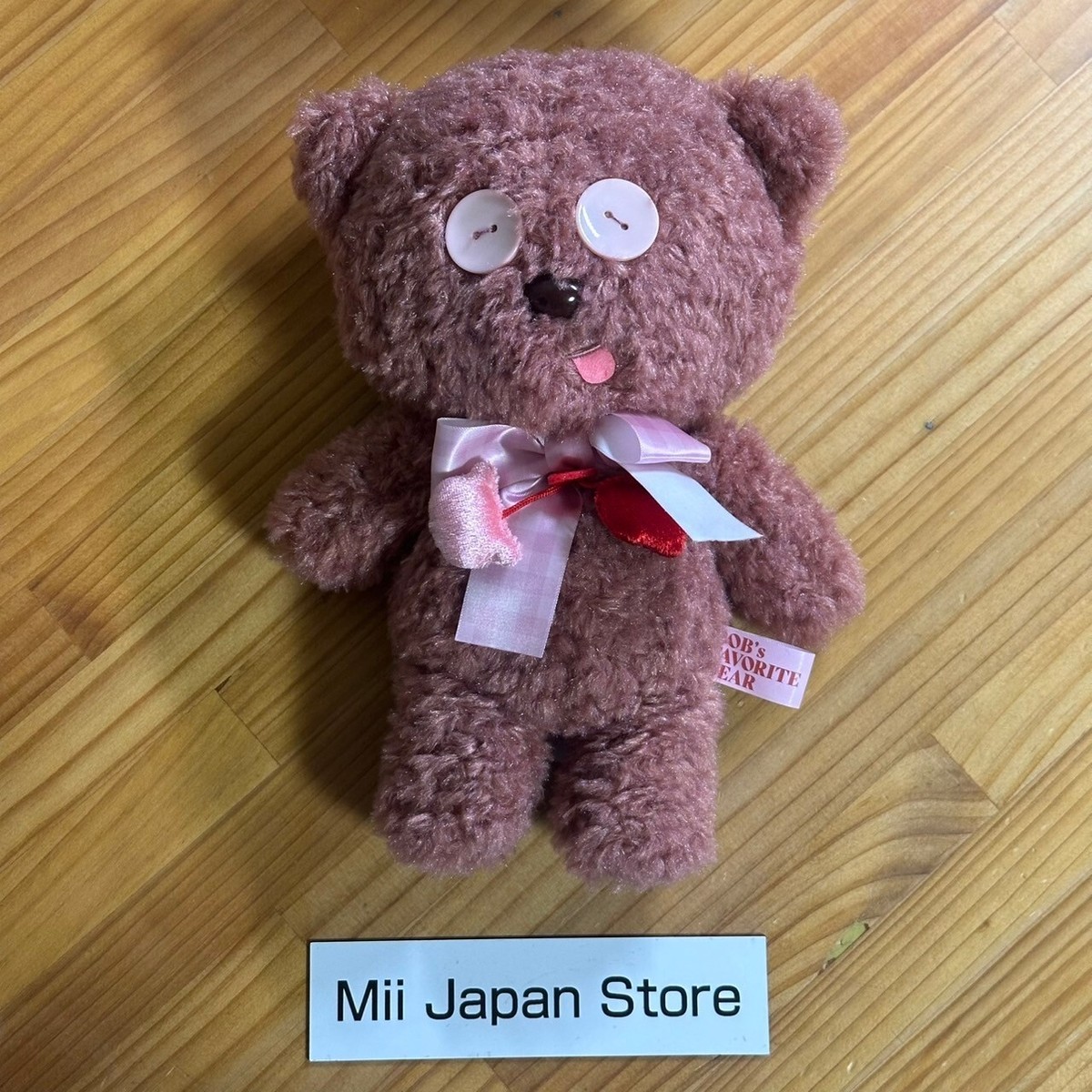 USJ Minion Tim Plush Doll BOB's FAVORITE BEAR Ribbon Universal
