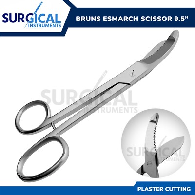 Bruns Esmarch Scissors Heavy Duty Plaster Cast Cutting Shears 9 1/2'' Serrated