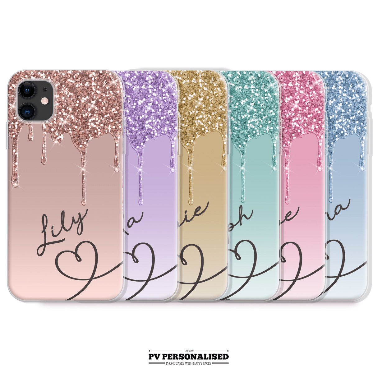 Personalised Phone Case Name Initials Hard Plastic Cover For