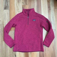 Patagonia Girl s Better Sweater 1/4 Zip Craft Pink Youth Size L 12