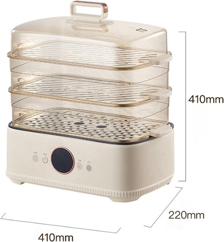 Electric Food Steamer with 3 Tier BPA Free Steam Trays 18L Large Capacity Quick - Picture 9 of 9