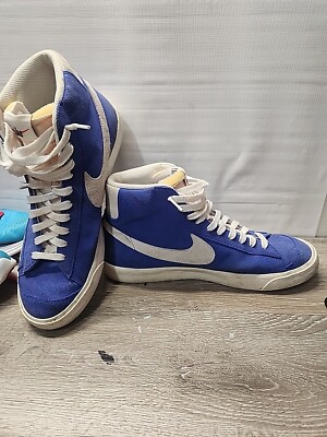 Nike Blazer Mid 77 Suede Racer Blue White Shoes Sneakers  display picture 3