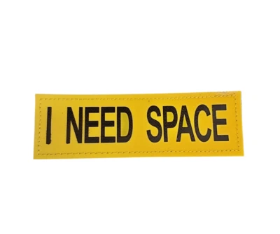 YELLOW DOG UK Patch for dog harness "I NEED SPACE" nervous anxious dogs that need space