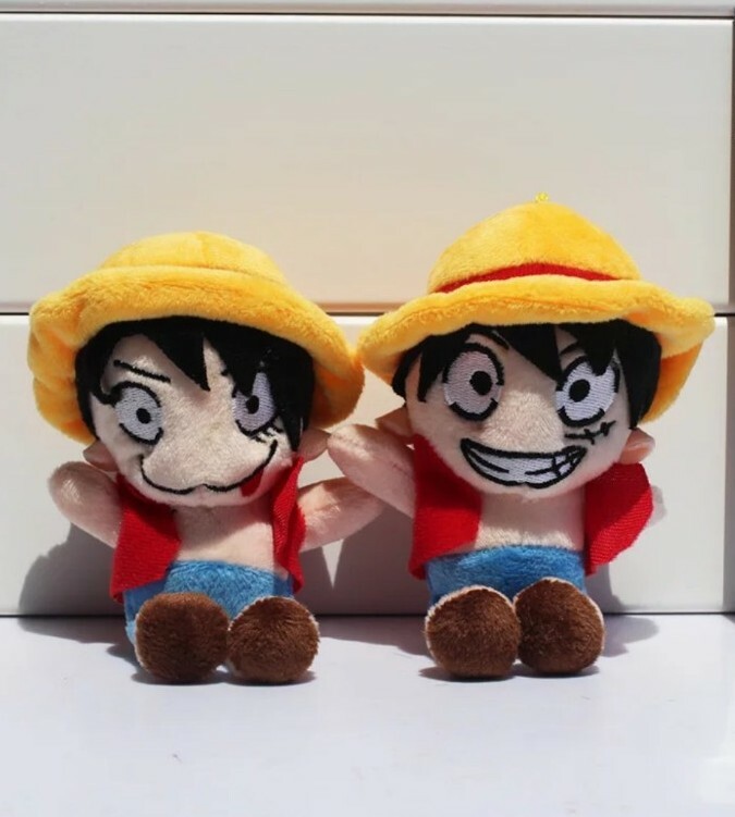 2 PELUCHE ONE PIECE ALL'ARREMBAGGIO 15Cm Monkey D. Luffy Plush Rubber Soft Toy