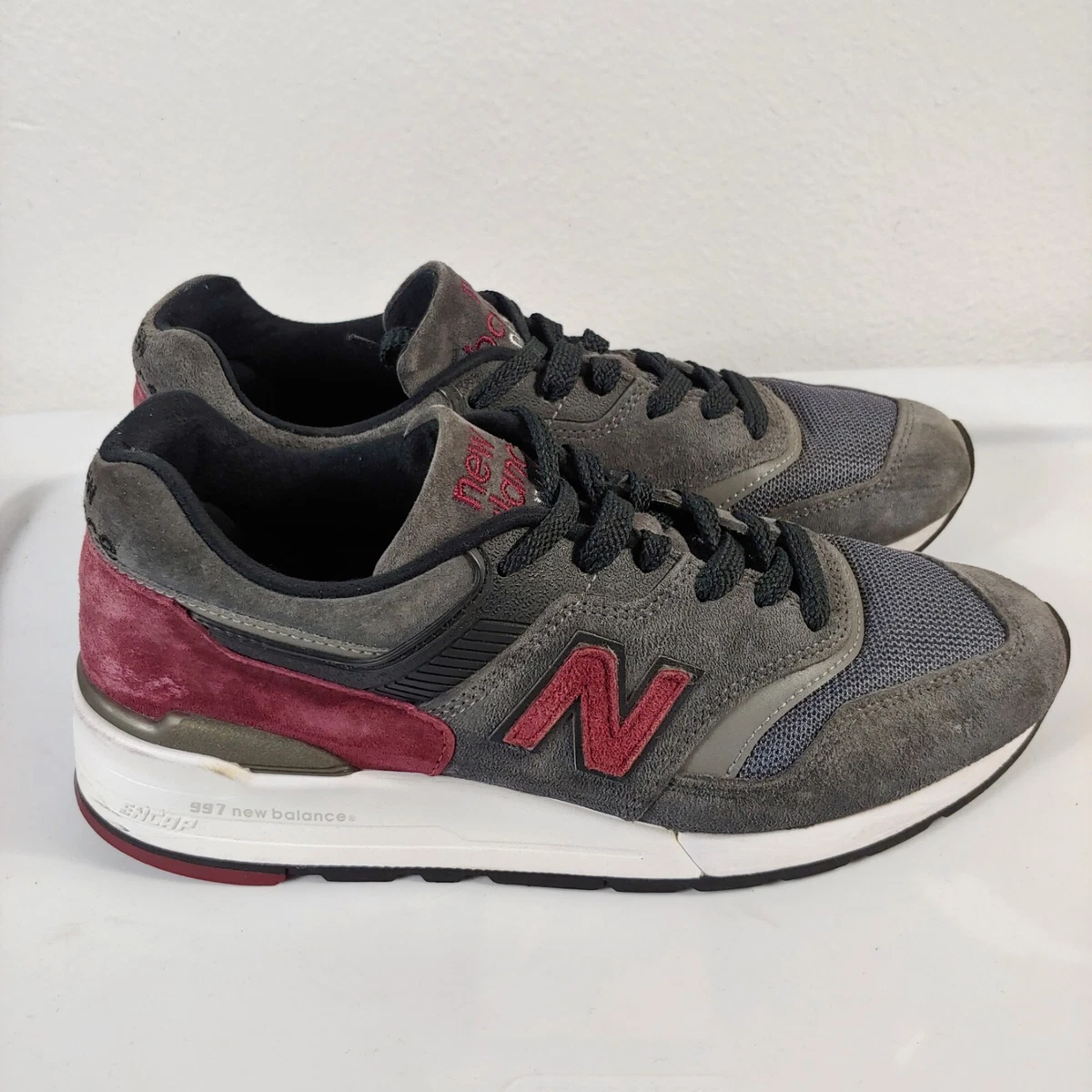 Onmogelijk Duplicaat draad NEW BALANCE M997CCF CONNOISSEUR GUITAR CHARCOAL GREY BURGUNDY 7.5 | eBay