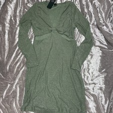 Wild Fable Juniors Bodycon Dress With Midriff Cutout - Sage Green - XSmall