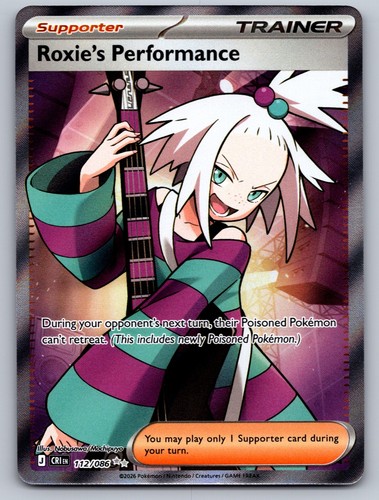 Roxie's Performance 112/086 Double Rare Chaos Rising Pokemon Holo Near Mint