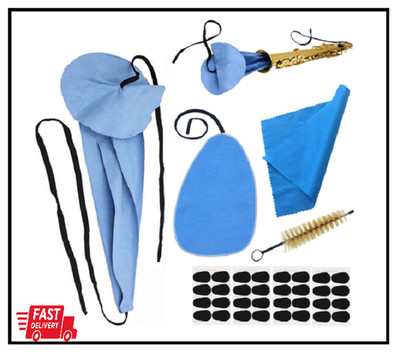 Alto/Tenor/Soprano Saxophone Cleaning Swab Kit, Microfiber Sax Cl