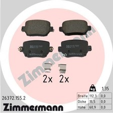 ZIMMERMANN BREMSBELÄGE SATZ HINTERACHSE passend für TESLA MODEL | 26372.155.2