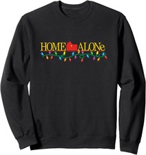 Home Christmas Alone Logo String of Colorful Lights Unisex Crewneck Sweatshirt