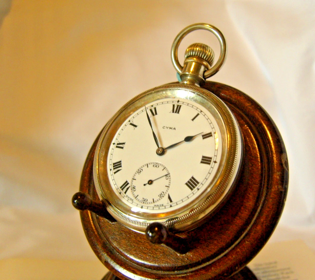 Cyma Pocket Watch Pocket Watches with Vintage 15 Jewels for sale 