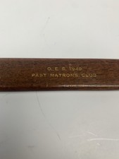 Vintage Antique OES Masonic 1949 Carved Wood Letter Opener Desk Paper Knife