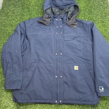 Carhartt Storm Defender Shoreline Jacket Mens 3XL XXXL Blue Full Zip