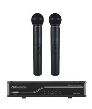 Sistema de micrófono inalámbrico de mano doble negro CAD Audio PROformance DJ karaoke en vivo