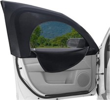 Upgrade Stretchable Breathable Car Window Shade - Oversize Double Mesh for Hea
