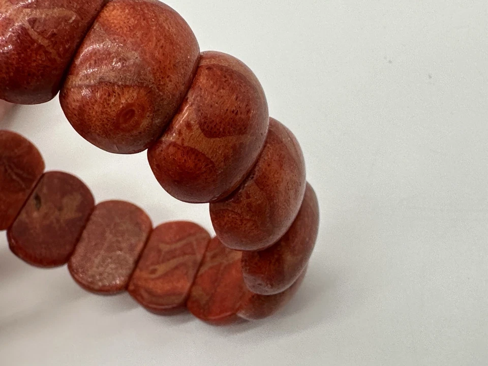 Pulsera elástica vintage de coral esponja Foto 3 de 4