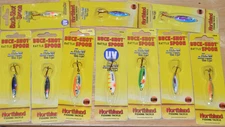 10 packs northland buck shot spoons assortment some glow UV rattles