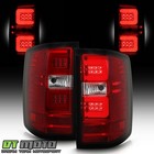 Fits 2014-2018 Silverado 1500 Red Clear Neon Bar Lumileds Led Tail Lights Lamps