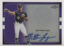 2018 Leaf Perfect Game National Showcase Metal Purple 4/12 Matthew Lugo Auto 5ox