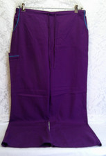 SB Scrubs Purple w/Teal Trim Scrub Pants Size Large Women's