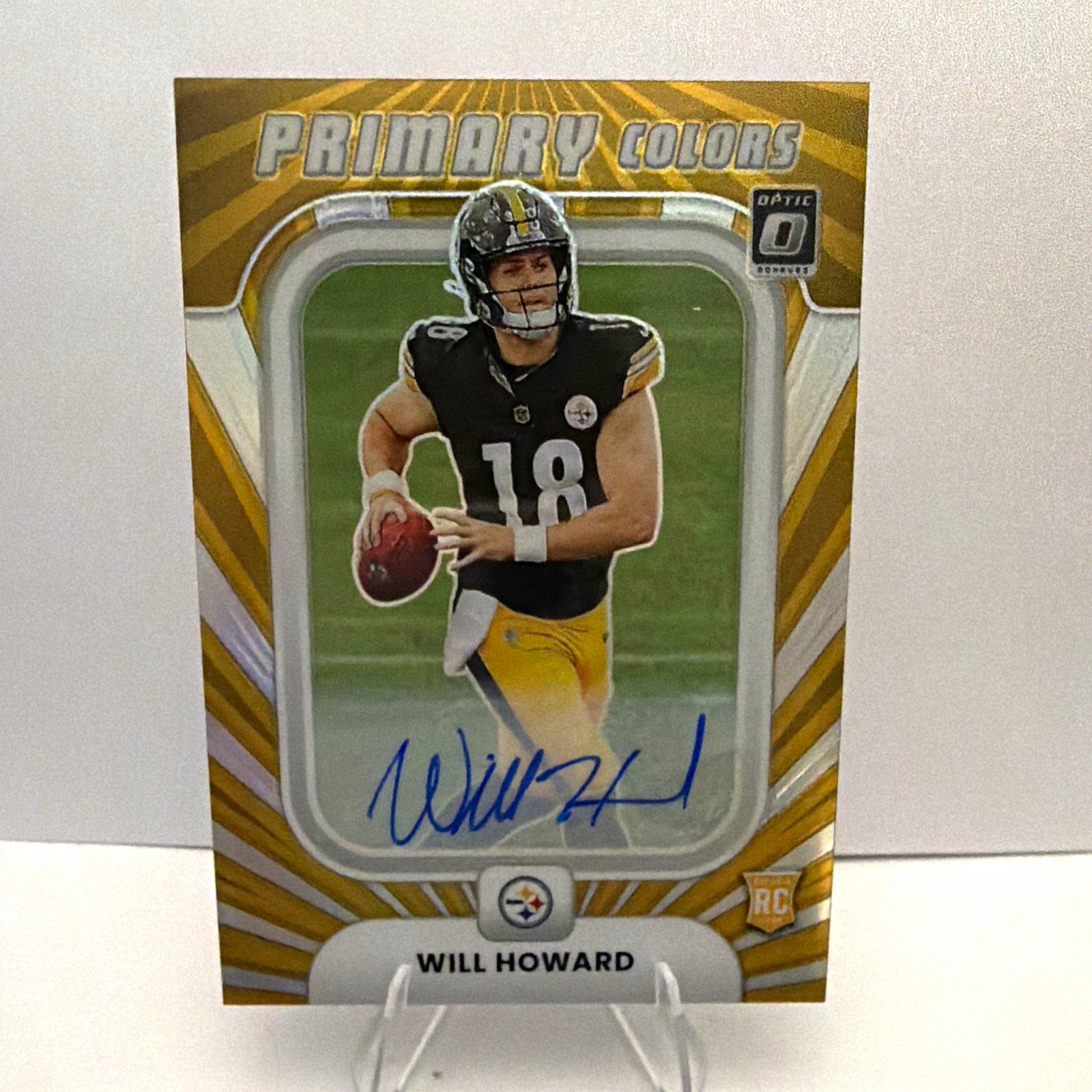 2025 Panini Donruss Optic Primary Colors Will Howard Rookie Auto /199 #13