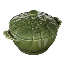 SALE!!! STAUB Petite Dutch Oven 1.5-Qt Cast Iron Artichoke Green Basil-FREE SHIP